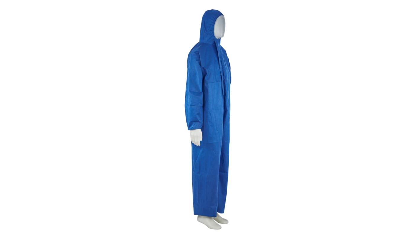 Tute monouso 3M in PP, M Unisex, col. Blu, con cappuccio