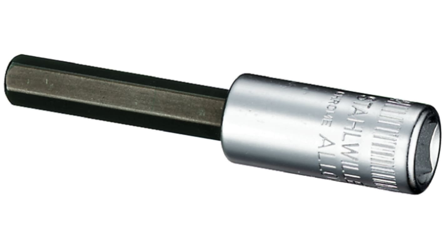 STAHLWILLE 1/4 in Drive Bit Socket, Hex Bit, 6mm, 50 mm Overall Length