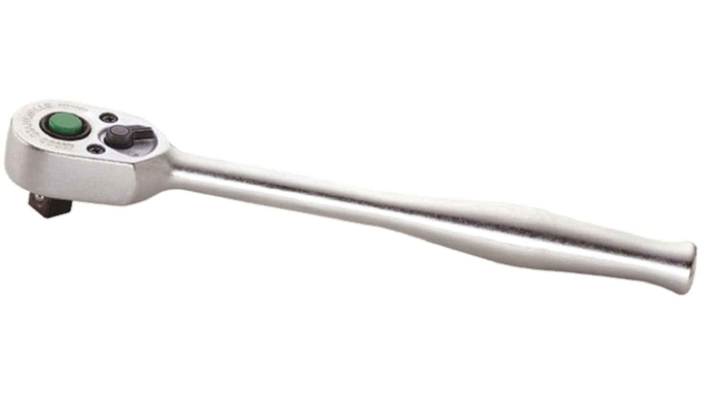 STAHLWILLE 3/8 in Square Socket Wrench with Ratchet Handle, 193 mm Overall