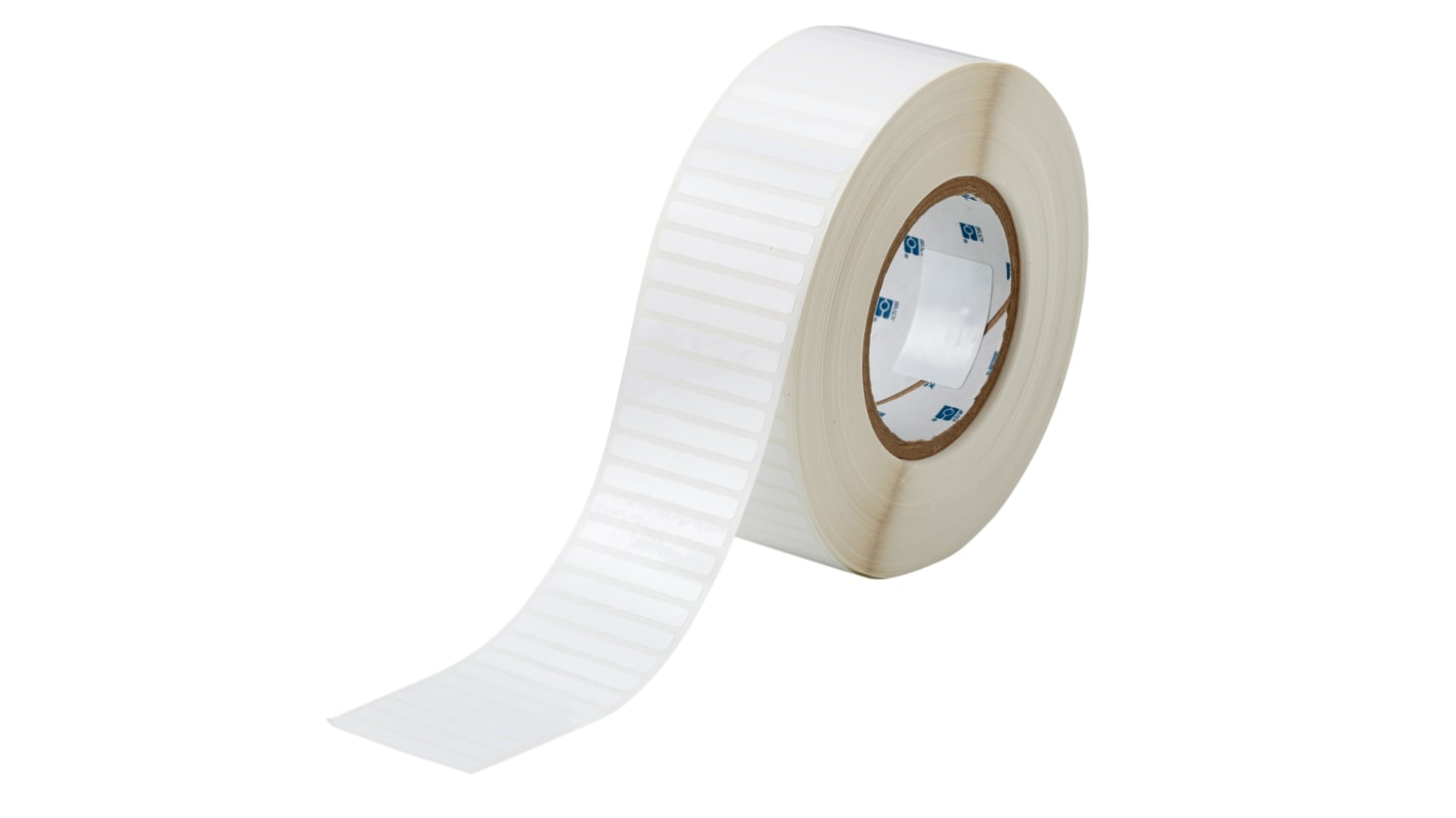 Brady B-423 Polyester White Label Roll, 50.8mm Width, 6.35mm Height