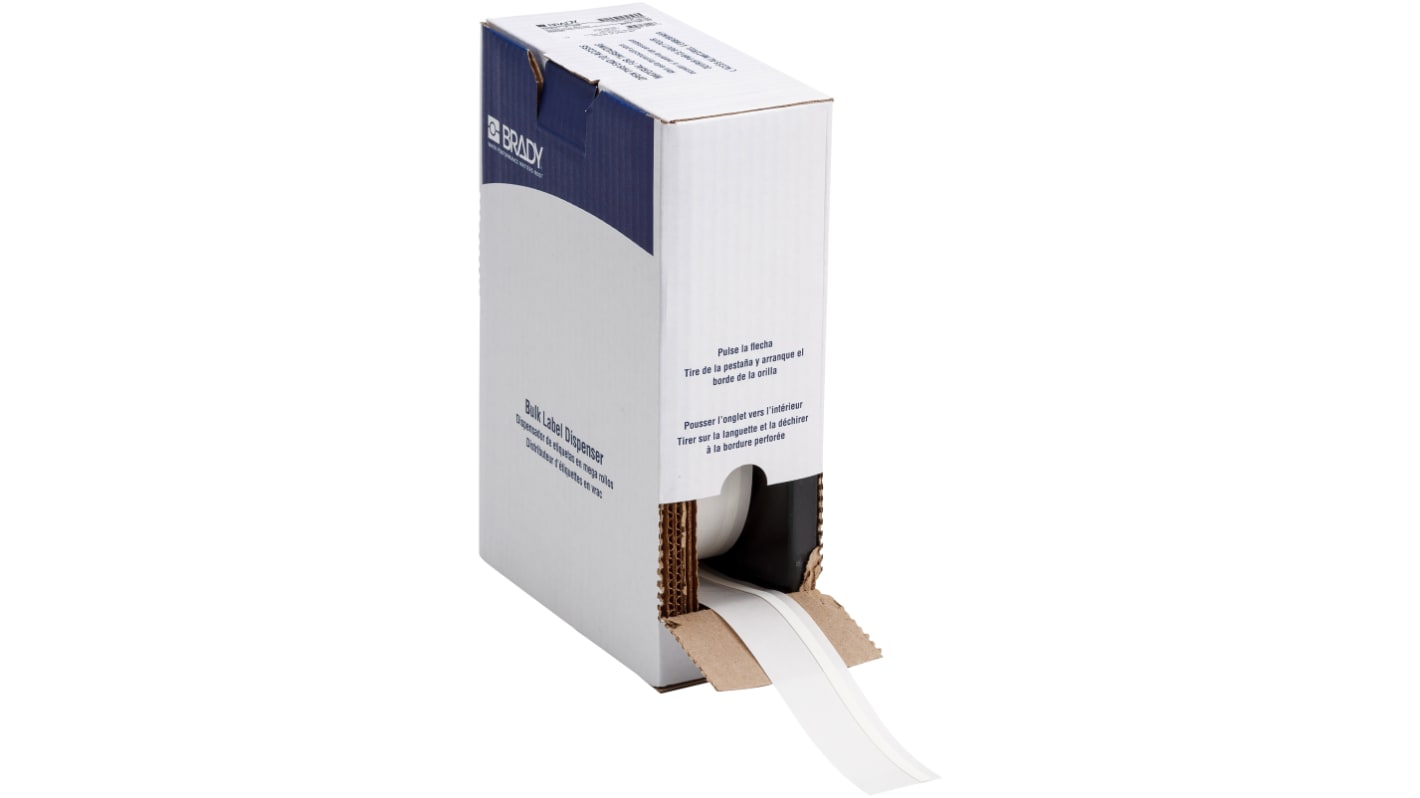 Brady B-342 PermaSleeve White Heatshrink Labels, 5.97mm Width