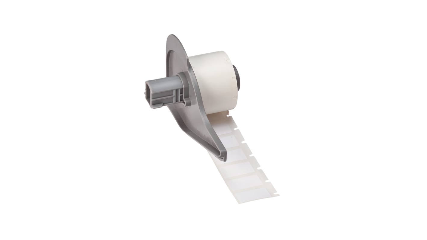 Brady B-473 Static Dissipative Polyester White Label Roll, 25.4mm Width, 12.7mm Height