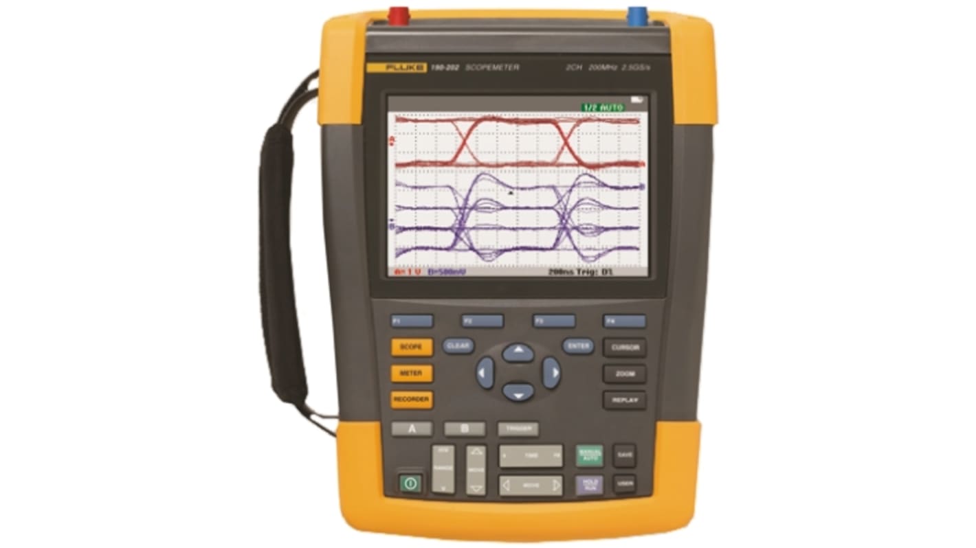 Fluke 190 ScopeMeter 190 II Series Handheld Oscilloscope, 2 Analogue Channels, 200MHz - RS Calibrated