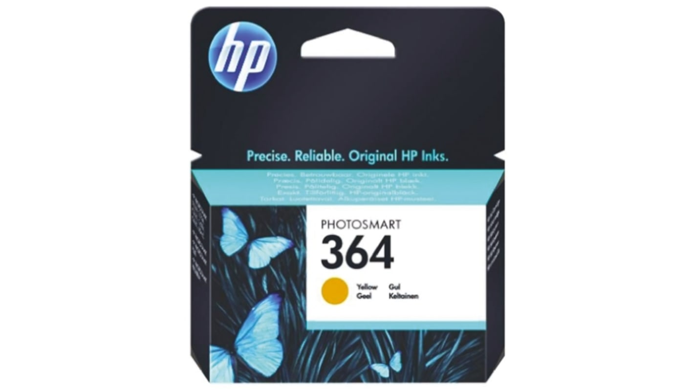 Cartouche d'encre Hewlett Packard 364 Jaune, pour B010a, B109n, B209a, B210a, B8550, C309a, C309n, C310a, C410b, C510s,