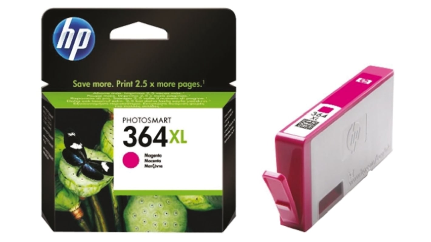 Cartouche d'encre Hewlett Packard 364XL Magenta, pour B010a, B109n, B209a, B210a, B8550, C309a, C309n, C310a, C410b,