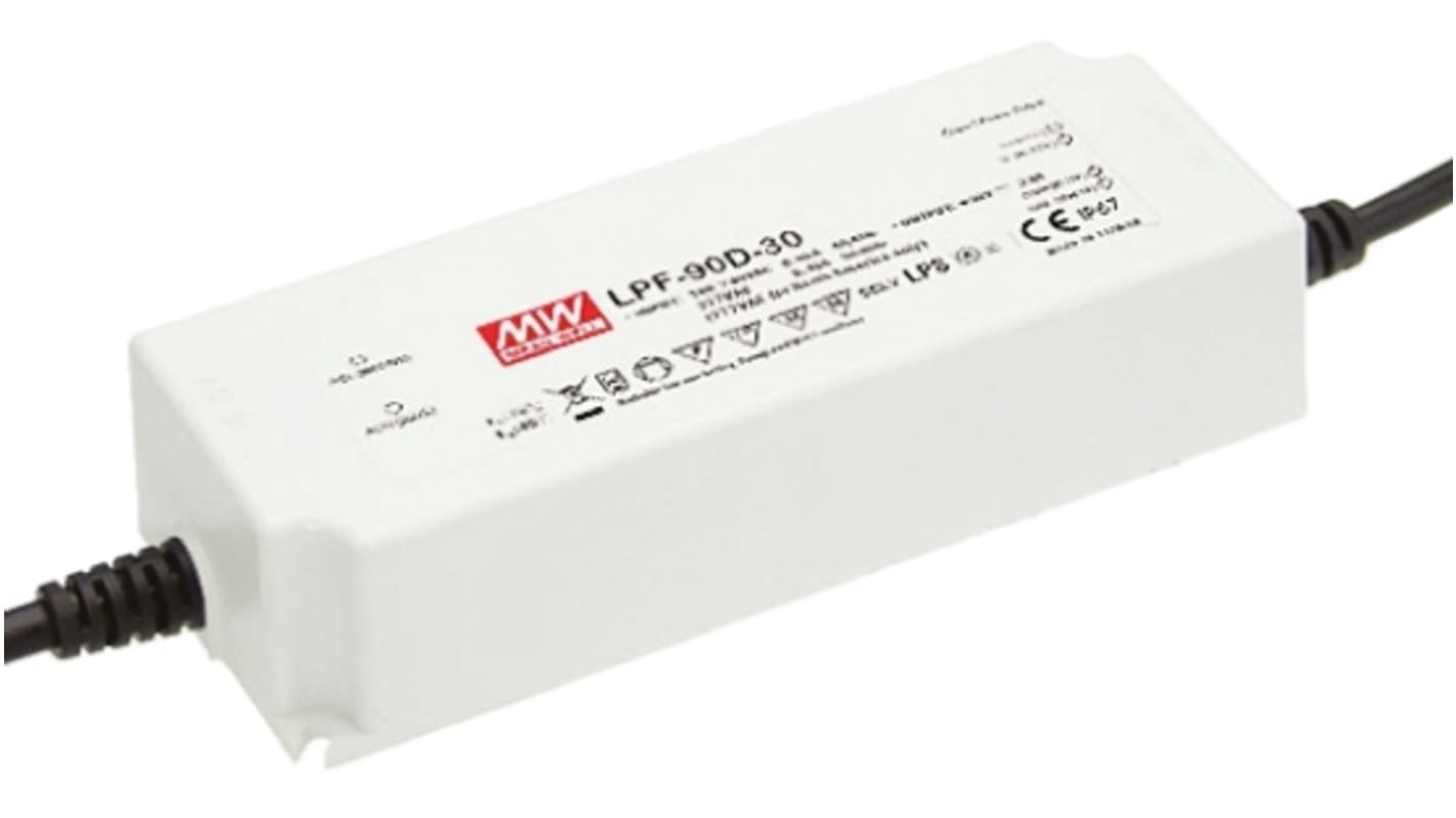 Driver LED Mean Well, 90.3W, IN 127 → 431 V dc, 90 → 305 V ac, OUT 42V, 2.15A