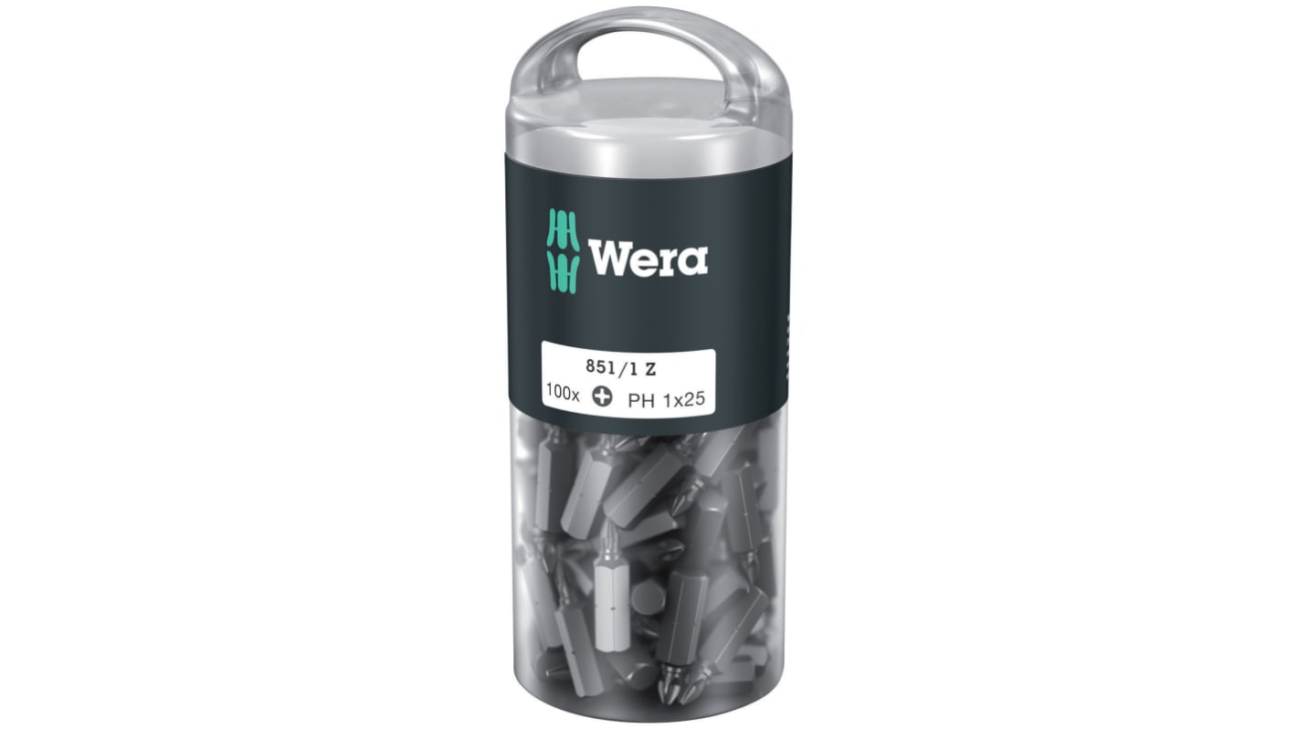 Wera Phillips Screwdriver Bit, PH1 Tip