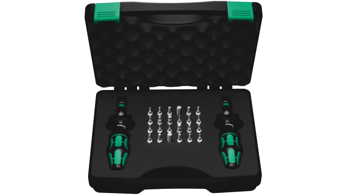 05074738001 Wera Hex Torque Screwdriver & Bit Set, 0.3 → 3Nm, 1/4 in