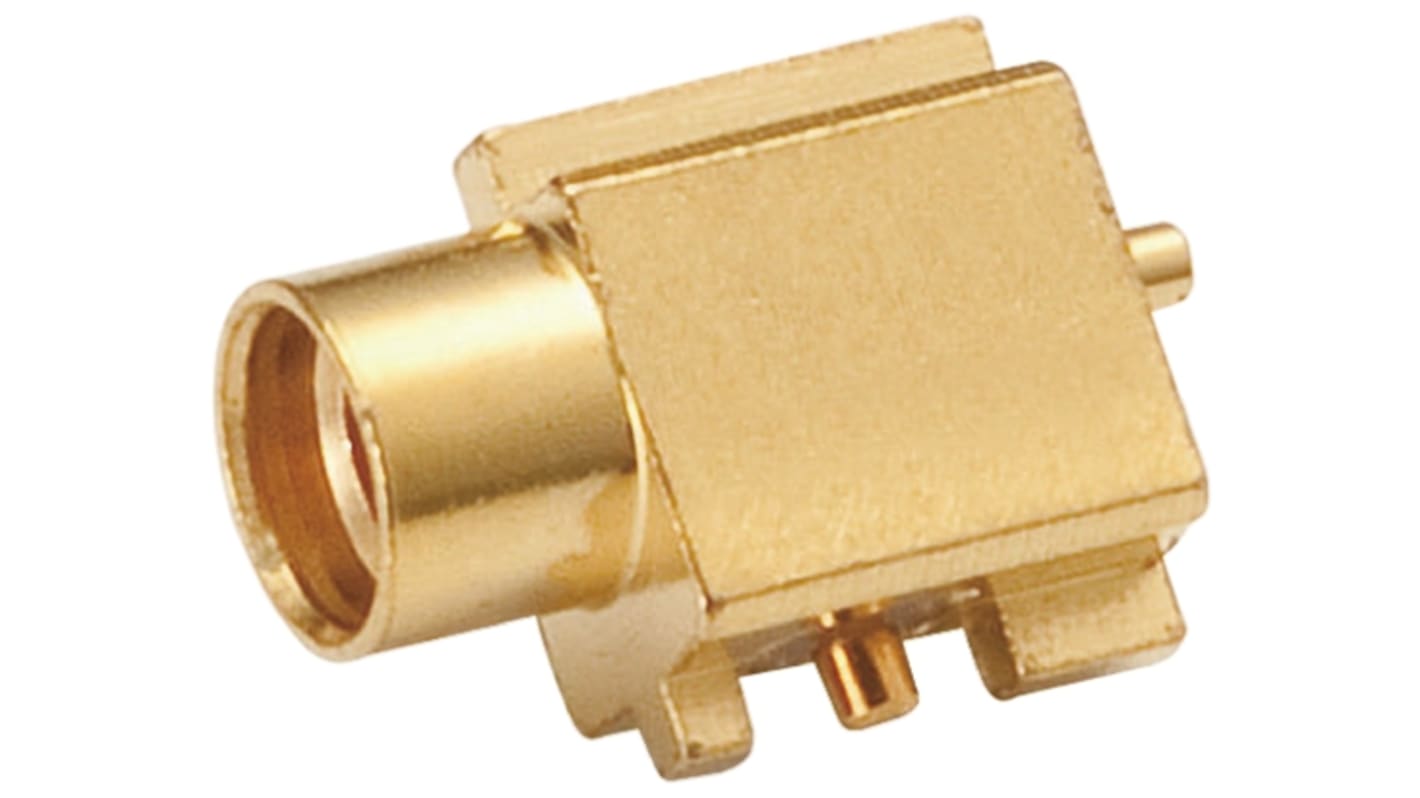 Conector coaxial RS PRO, Hembra, Recto, Impedancia 50Ω, Montaje de Borde, 0 to 5GHz, Oro