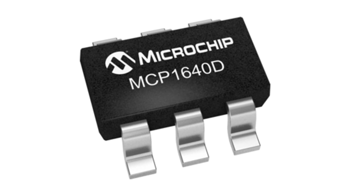 MCP1640DT-I/CHY, Boost-regulator, Step Up 350mA, Variabel, 2 → 5,5 V, 575 kHz, 6 Ben, SOT-23