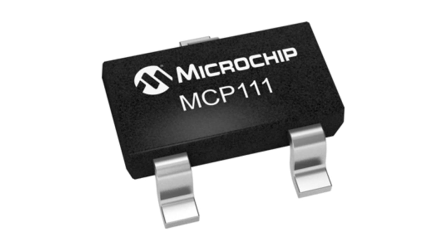 Microchip 電圧監視 IC 1チャンネル, 3-Pin SOT-23