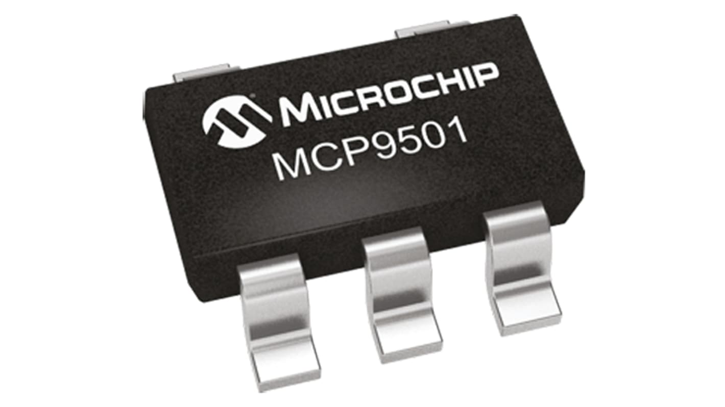 Microchip Temperature Sensor Switch, Open Drain Output, Surface Mount, ±6°C, 5 Pins