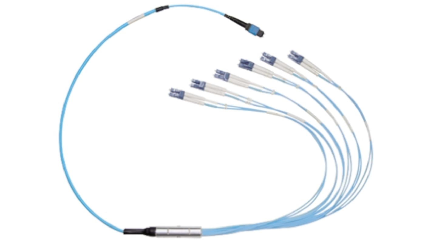 RS PRO OM3 Multi Mode OM3 Fibre Optic Cable, 4.5mm, Blue, 50m