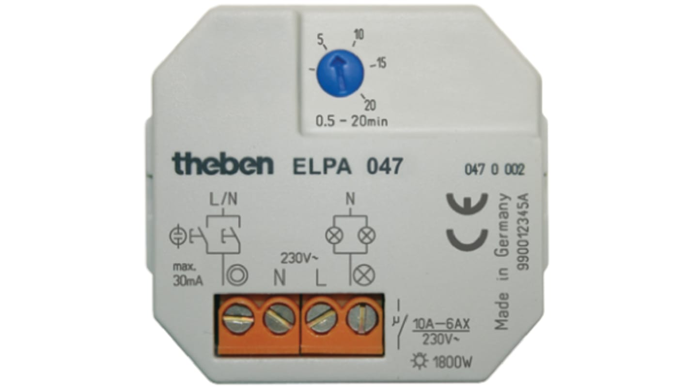 ELPA 047 | Theben Timer Light Switch 230 V ac, 1-Channel | RS