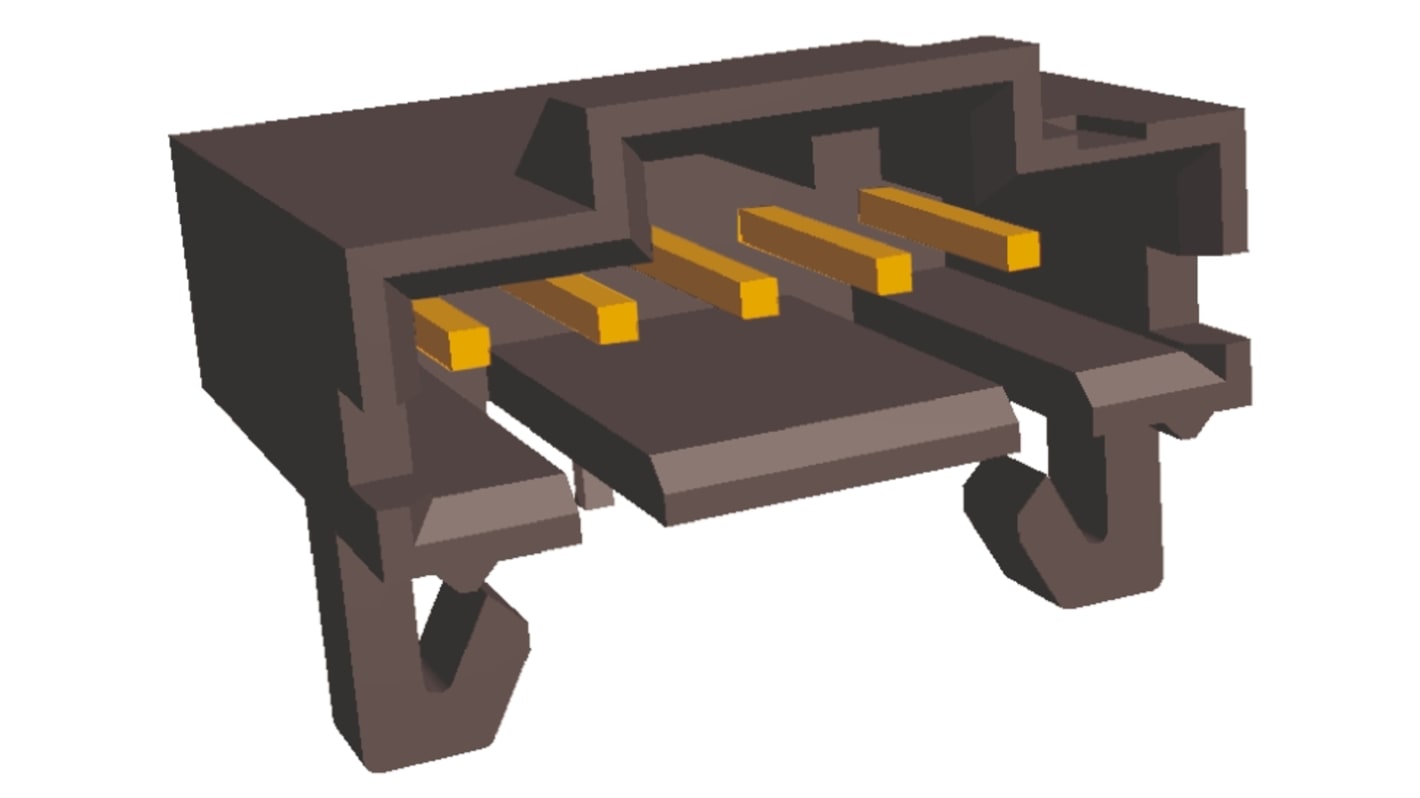 Embase pour CI TE Connectivity, AMPMODU MTE, 5 pôles , 2.54mm 1 rangée, 3.0A, Angle droit