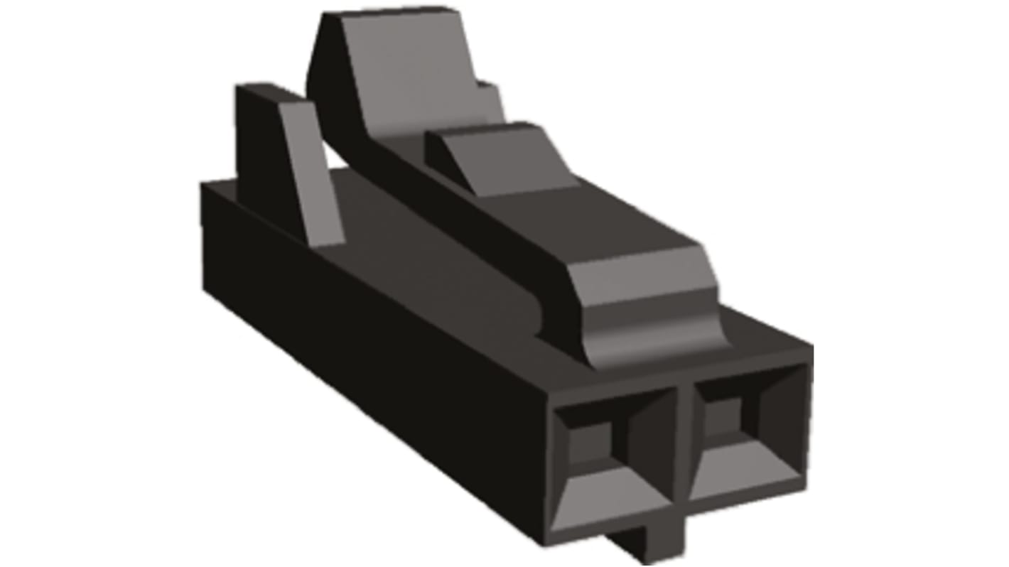 TE Connectivity 2-Way PCB Housing Socket for Cable Mount, 1-Row