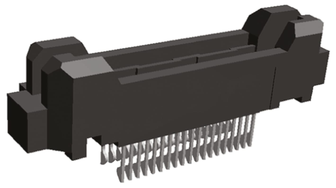 TE Connectivity MICTOR Series Right Angle Surface Mount PCB Header, 38 Contact(s), 0.64mm Pitch, 4 Row(s), Shrouded