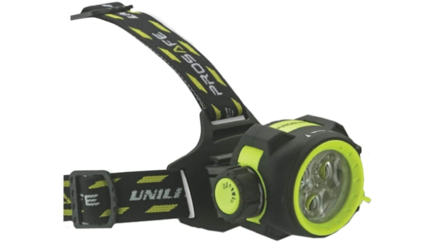 Unilite Prosafe LED Head Torch Yellow - Rechargeable 350 lm