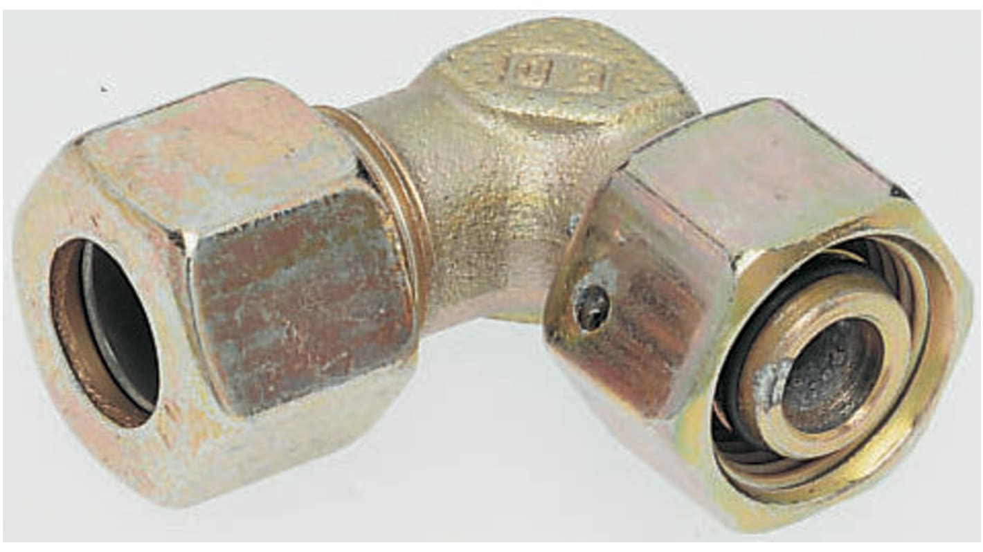 Parker Zinc Plated & Passivated Hydraulic Elbow Compression Tube Fitting, EW12SCF