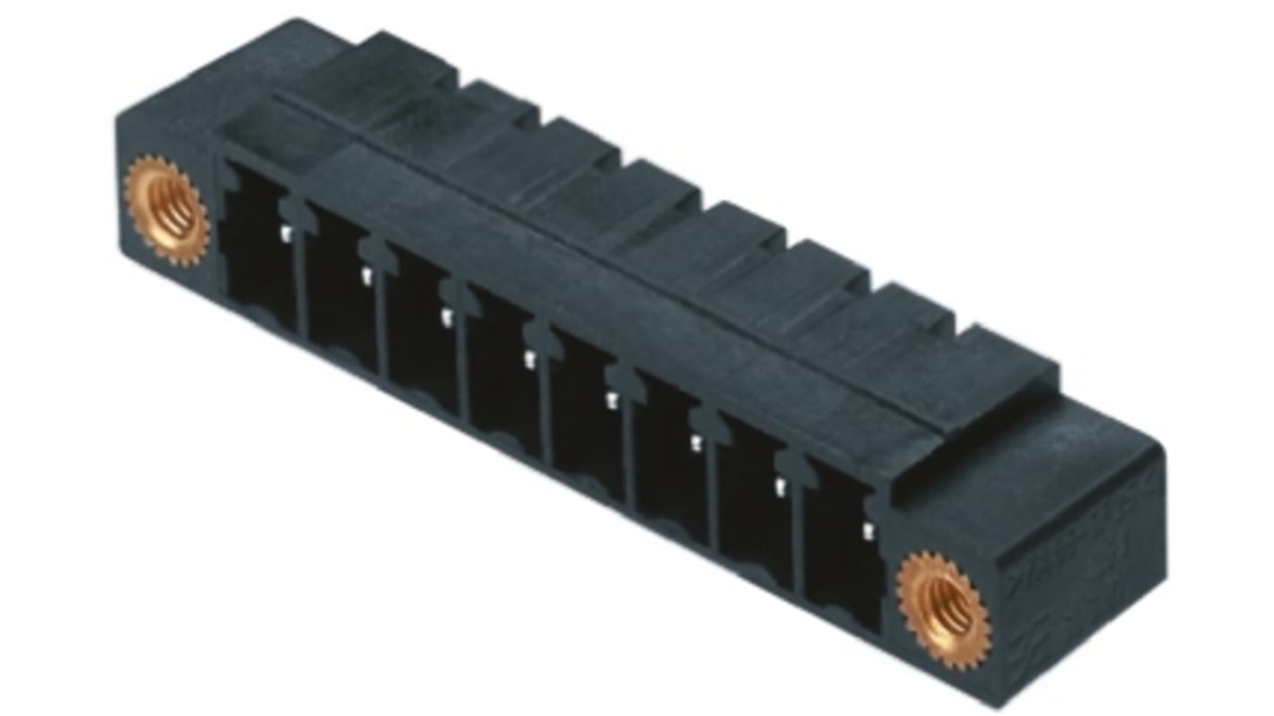 Weidmuller 3.81mm Pitch 2 Way Right Angle Pluggable Terminal Block, Header, Through Hole, Solder Termination