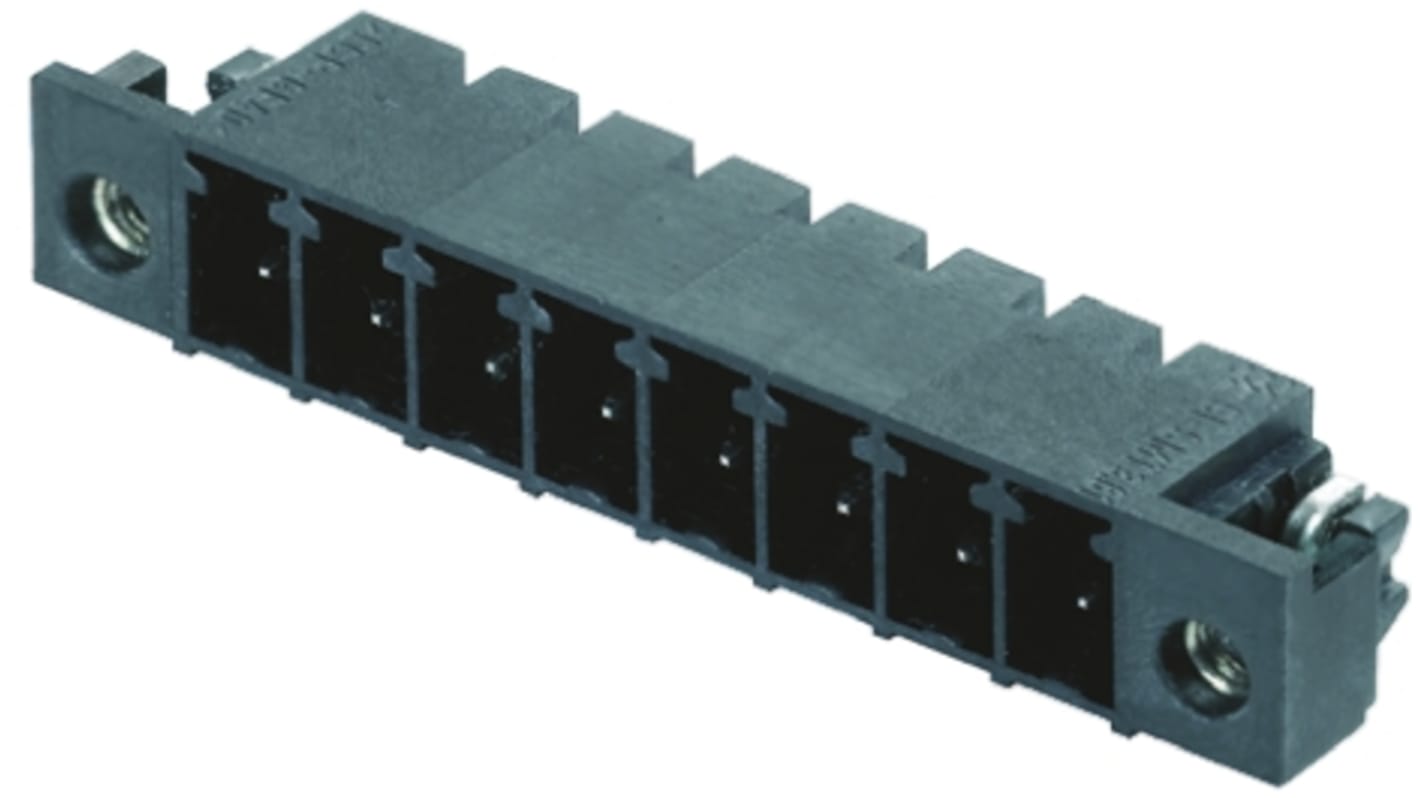 Weidmüller 3.81mm Pitch 2 Way Right Angle Pluggable Terminal Block, Header, Through Hole, Solder Termination