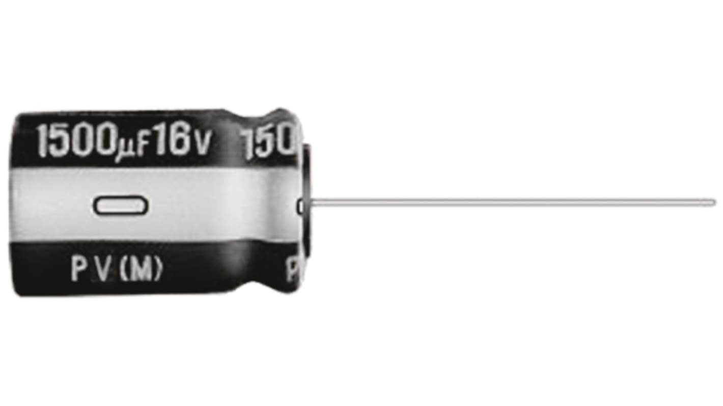 Nichicon PV, THT Elektrolyt Kondensator 220μF ±20% / 6.3V dc, Ø 6.3mm x 11mm, bis 105°C