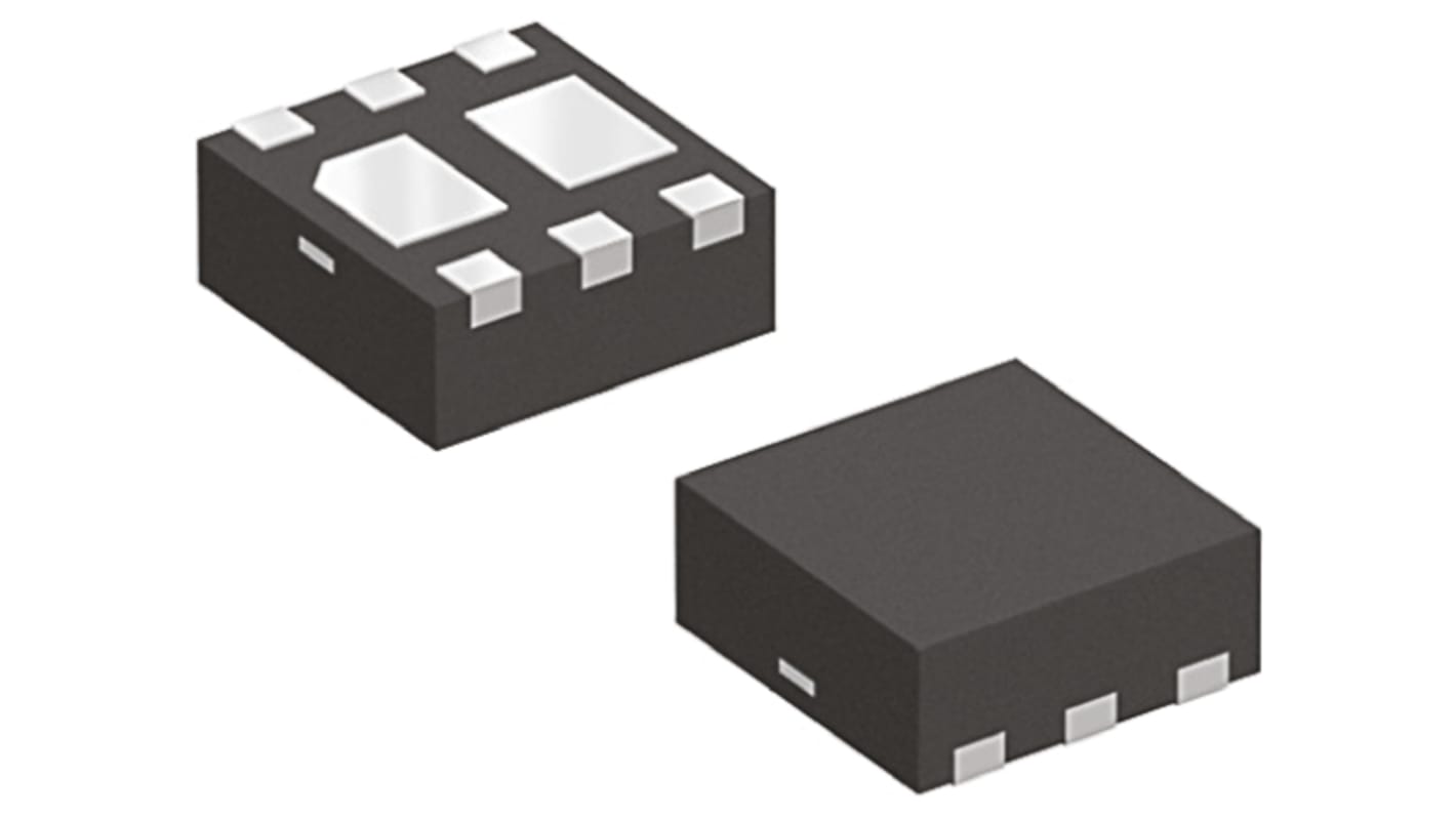 Dual N-Channel MOSFET, 5 A, 20 V, 6-Pin MicroFET 2 x 2 onsemi FDMA1024NZ