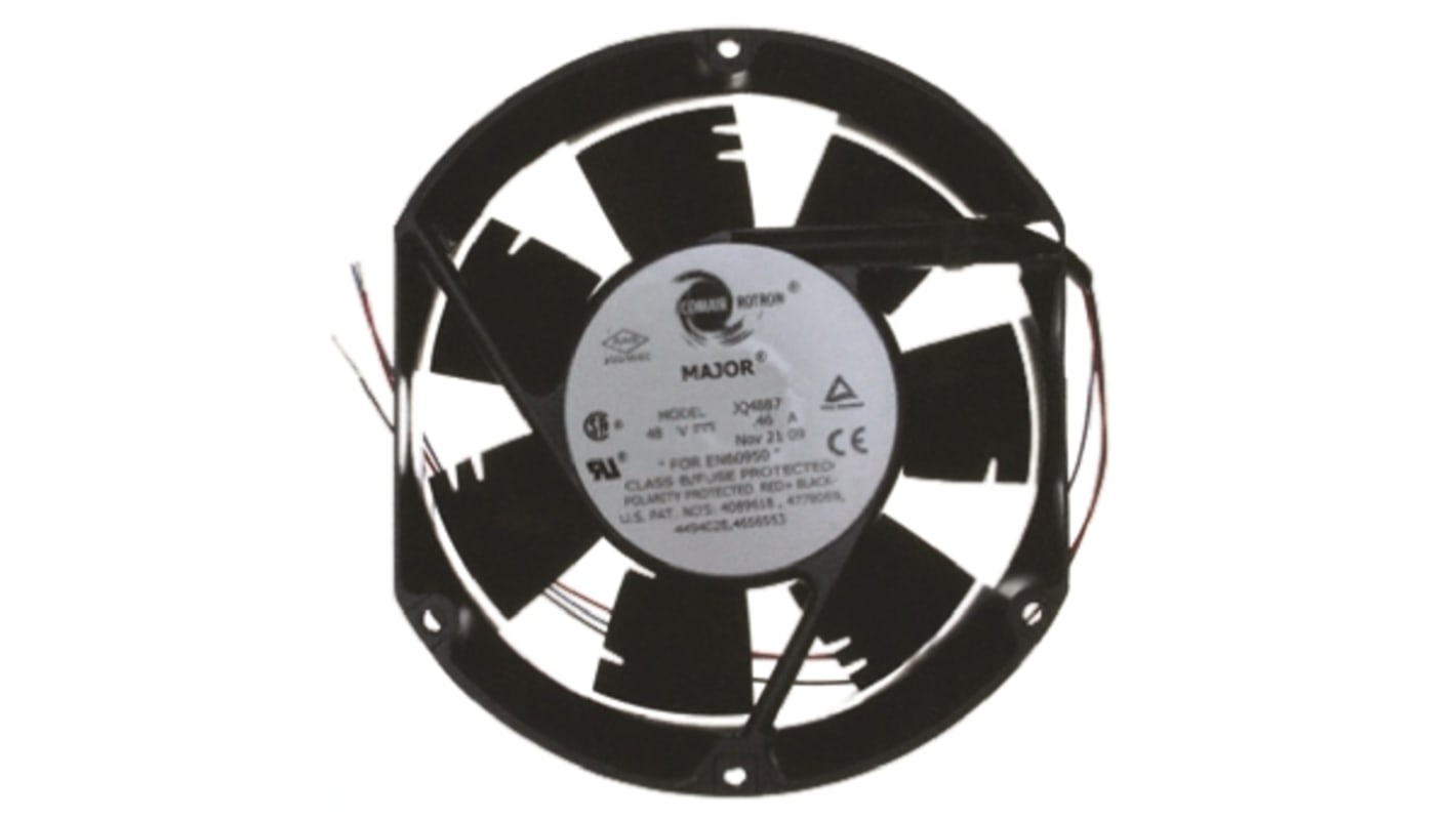 Ventilador Axial COMAIR ROTRON Major de 171.4 x 150.4 x 51mm, 24 V dc, 39W, 4200rpm, caudal 481m³/h, 58.3dB, salida