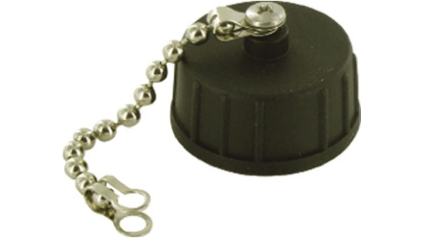 Ochranná krytka USB, Kryt s řetězem, pro použití s: Provozní zásuvky řady USBBF Amphenol