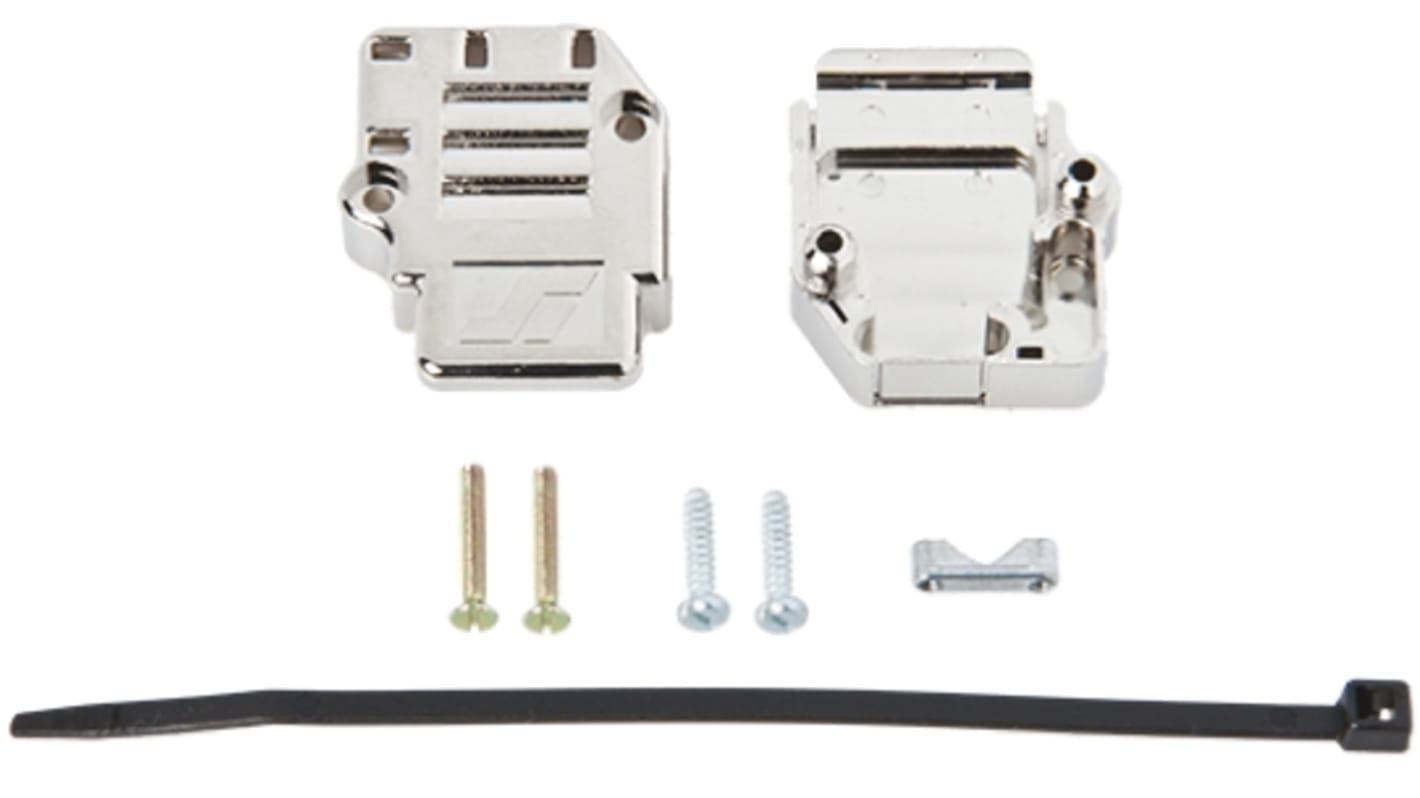 Amphenol ICC 863093C Sub-D Gehäuse gewinkelt / gerade, 9-polig, Silber, Größe E, aus Thermoplast,