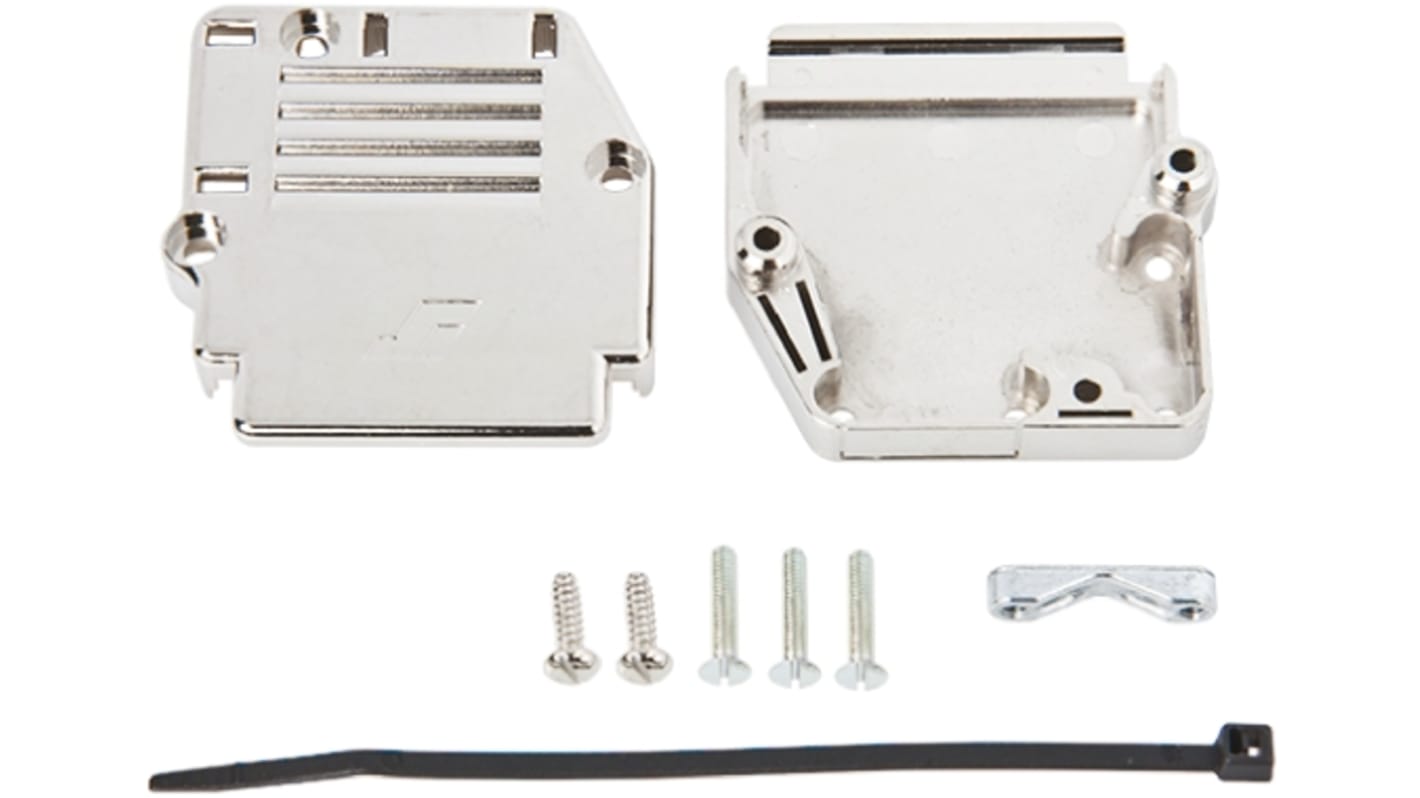 Capot Sub-D Amphenol ICC série 863093C, 25 contacts, en Thermoplastique boîtier B  avec Serre-câble