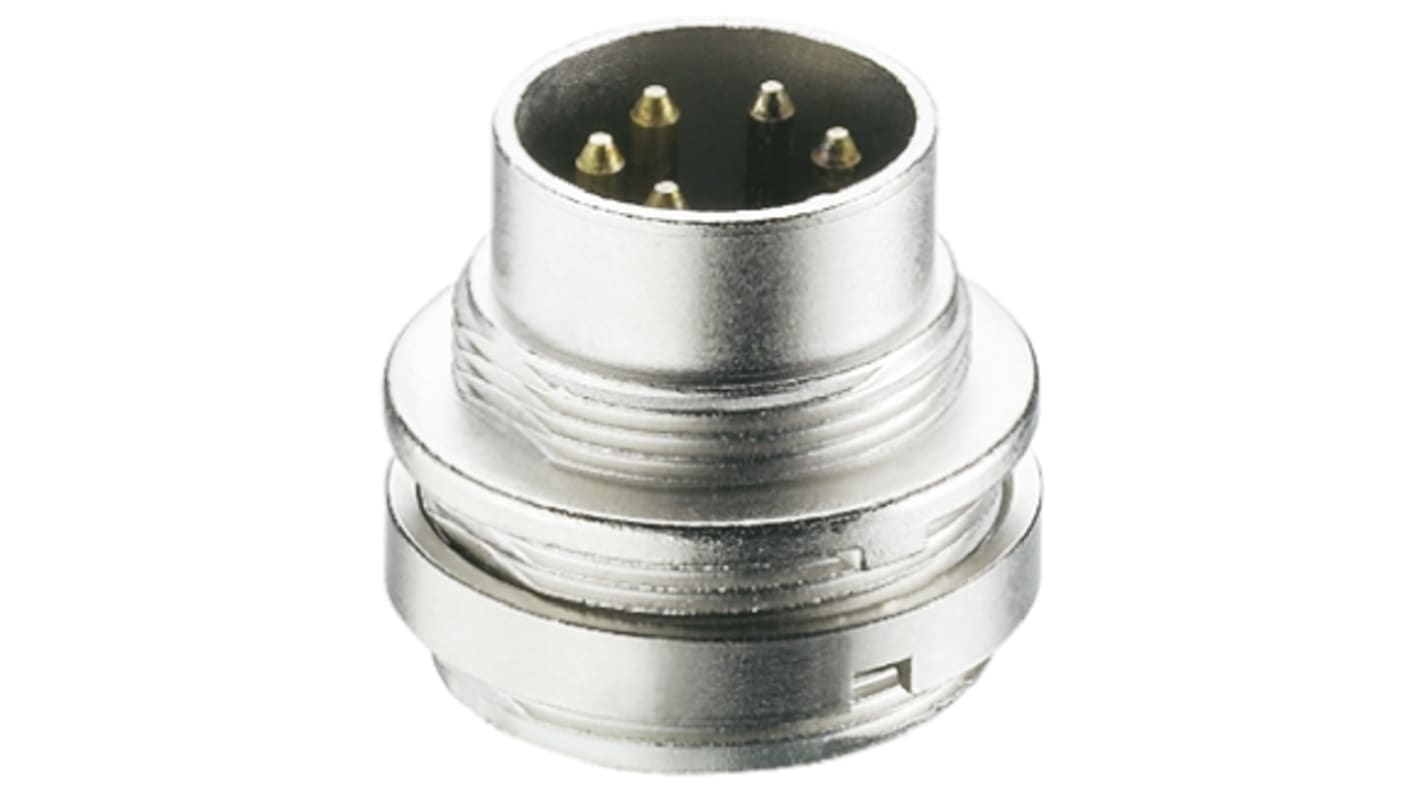 Lumberg, SFV 5 Pole M16 Din Plug, DIN EN 60529, 5A, 250 V ac IP40, Male, Panel Mount