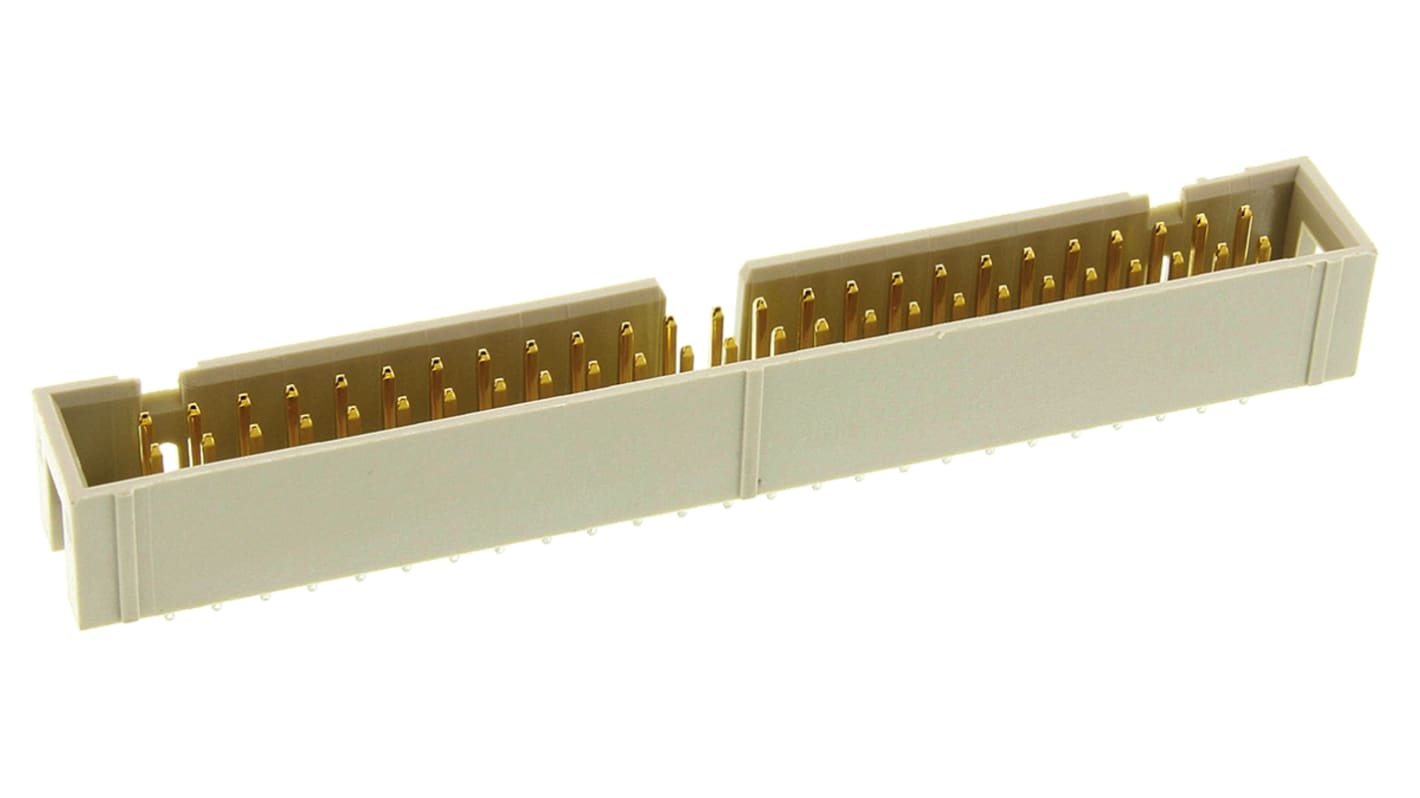 Conector macho para PCB Harting serie SEK 18 de 50 vías, 2 filas, paso 2.54mm, para soldar, Montaje en orificio pasante