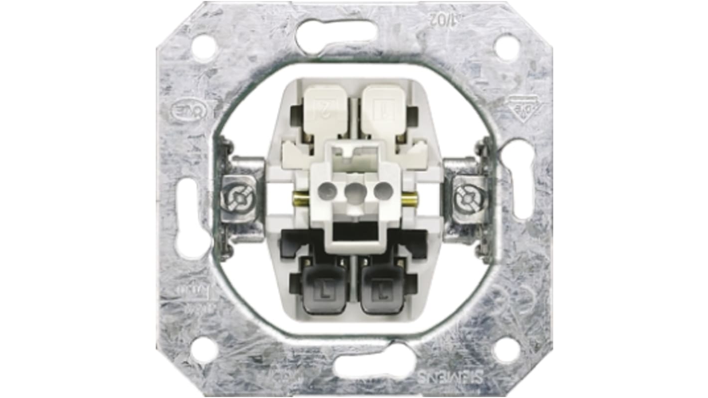 Włącznik światła, 10A, 250V, 2-biegunowy, IP20 Delta, Siemens