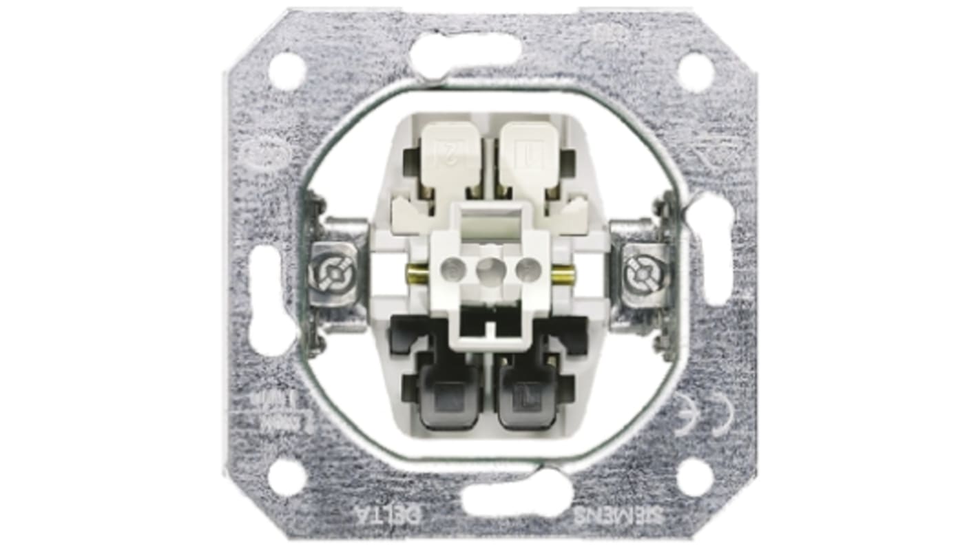 Interruttore luce Siemens serie Delta, 10A, 250V, IP20, Metallo DELTA