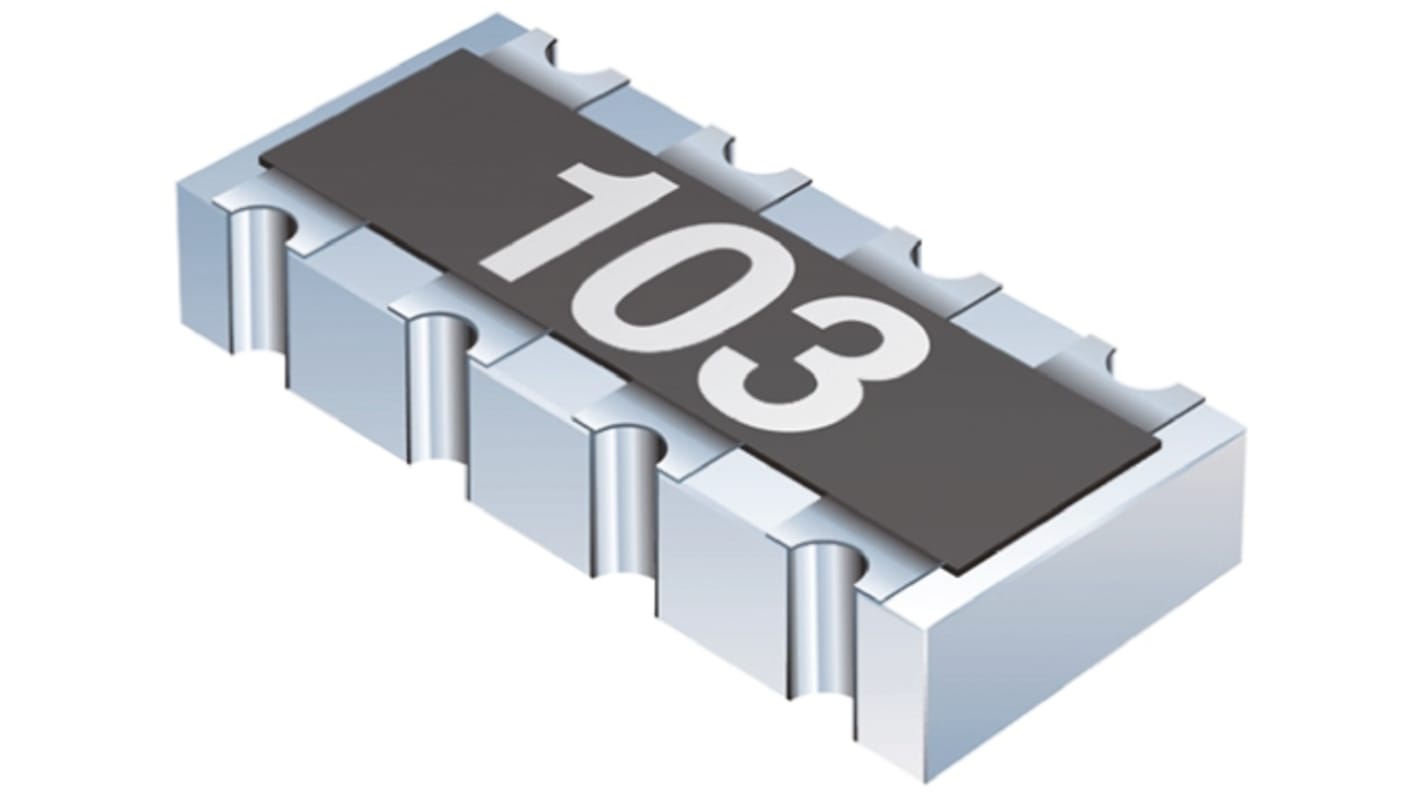 Array di resistenze Bourns serie CAT25 10kΩ ±5%, BUS, 8 resistori, 1608 (4021M)