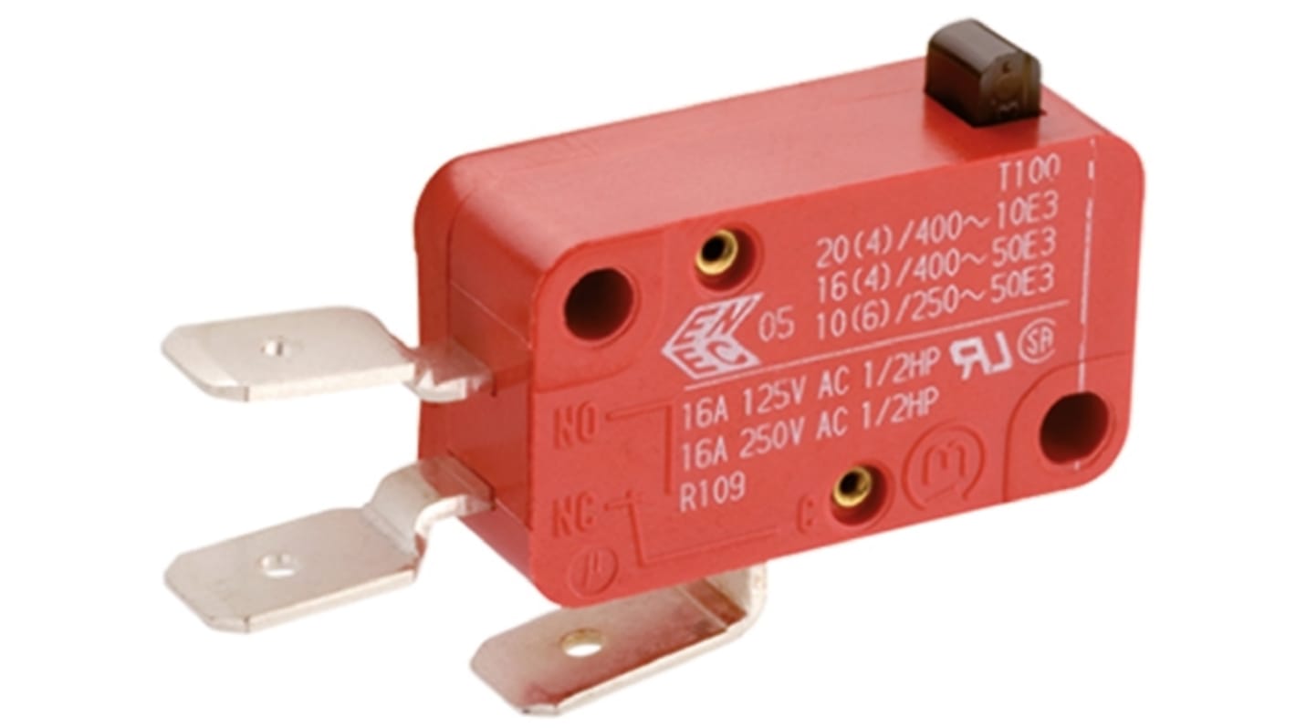 Microinterruptor, Émbolo SP-CO 10 A a 250 V ac