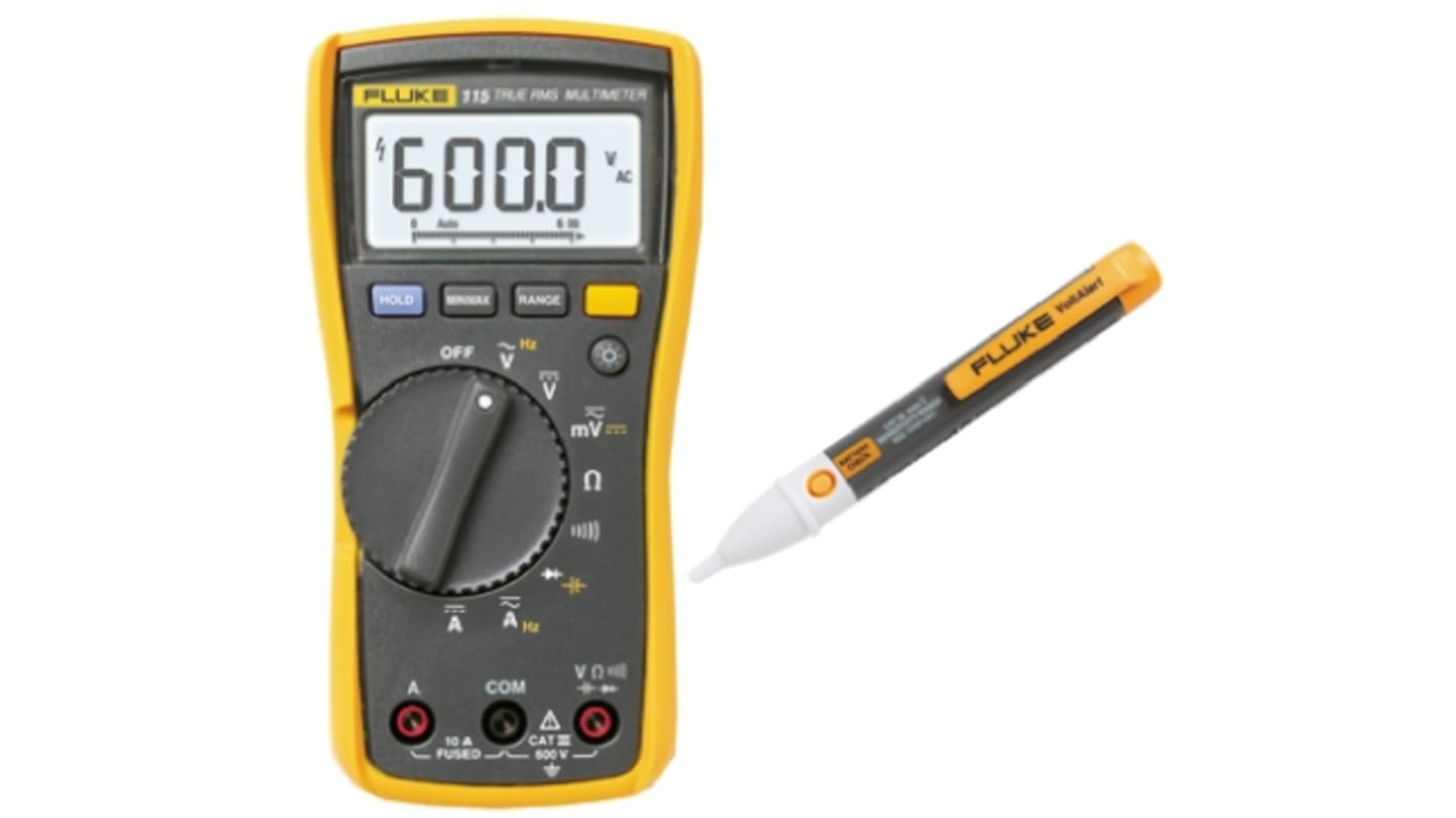 Fluke 115/2AC 200VCL Kit Fluke Multimeter Kit With RS Calibration RS