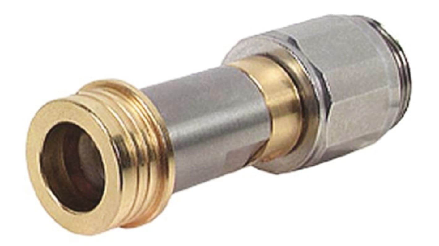 Huber+Suhner Straight 50Ω RF Adapter PC 7 Plug to QN Plug 11GHz