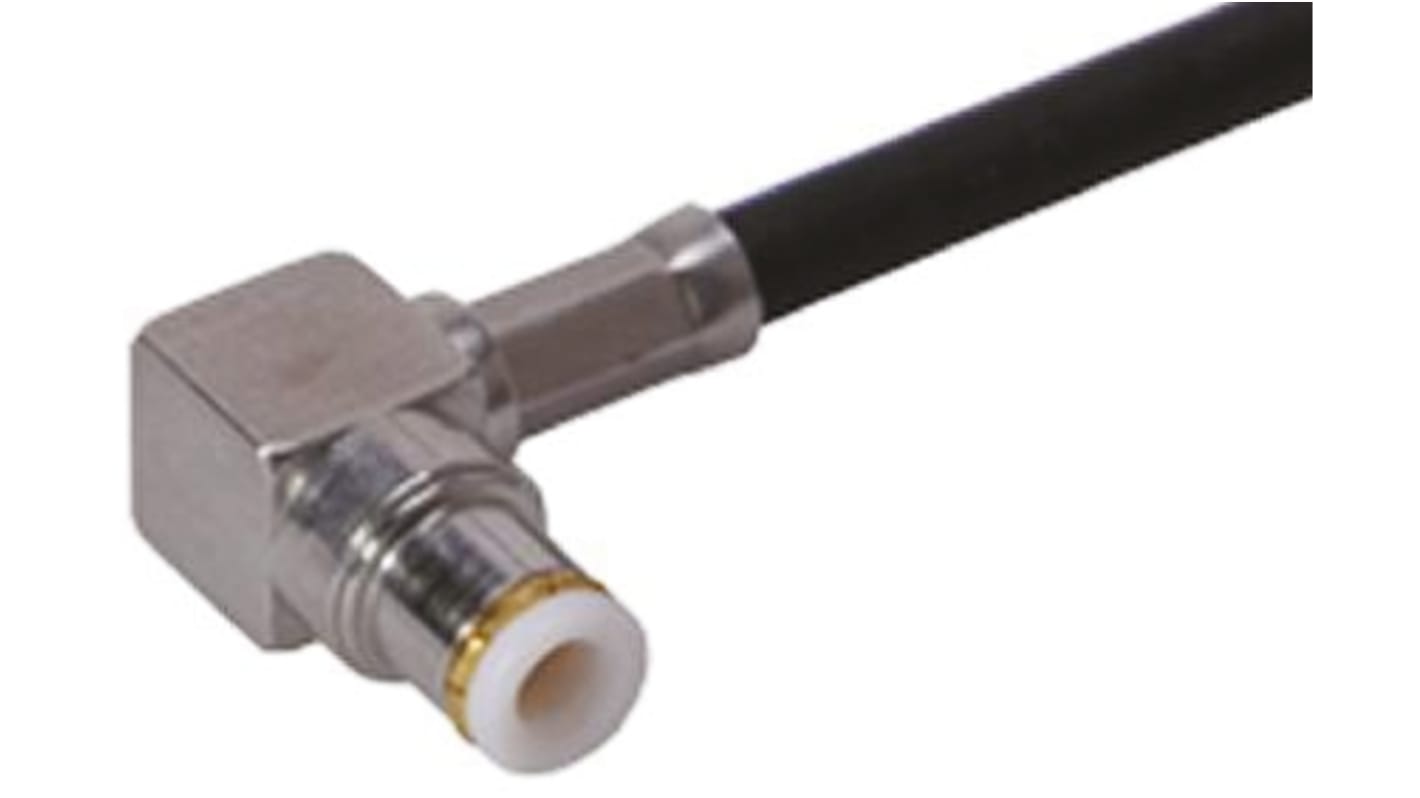 Huber+Suhner, Plug Cable Mount MBX Connector, 50Ω, Crimp Termination, Right Angle Body