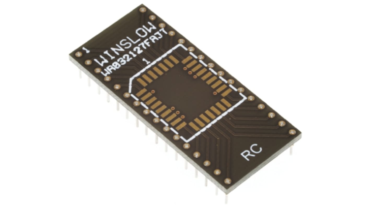 Winslow Straight Through Hole Mount 2.54mm Pitch IC Socket Adapter, 28 Pin Female PLCC to 28 Pin Male DIP