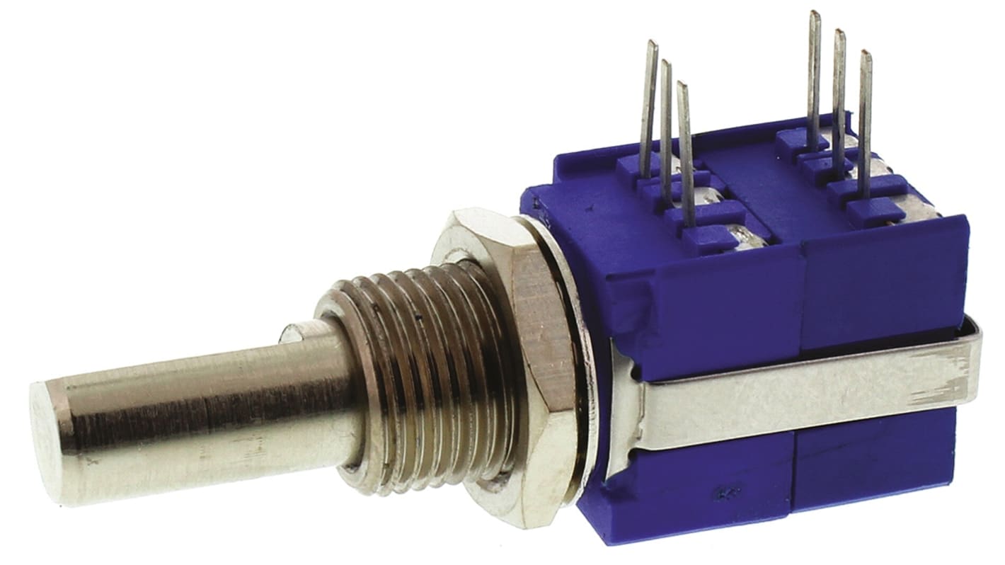 Potenciometr, průměr hřídele: 6,35 mm, řada: 56 10kΩ ±20% 0.5W Otočný, Montáž do panelu, Průchozí otvor 1 Bourns