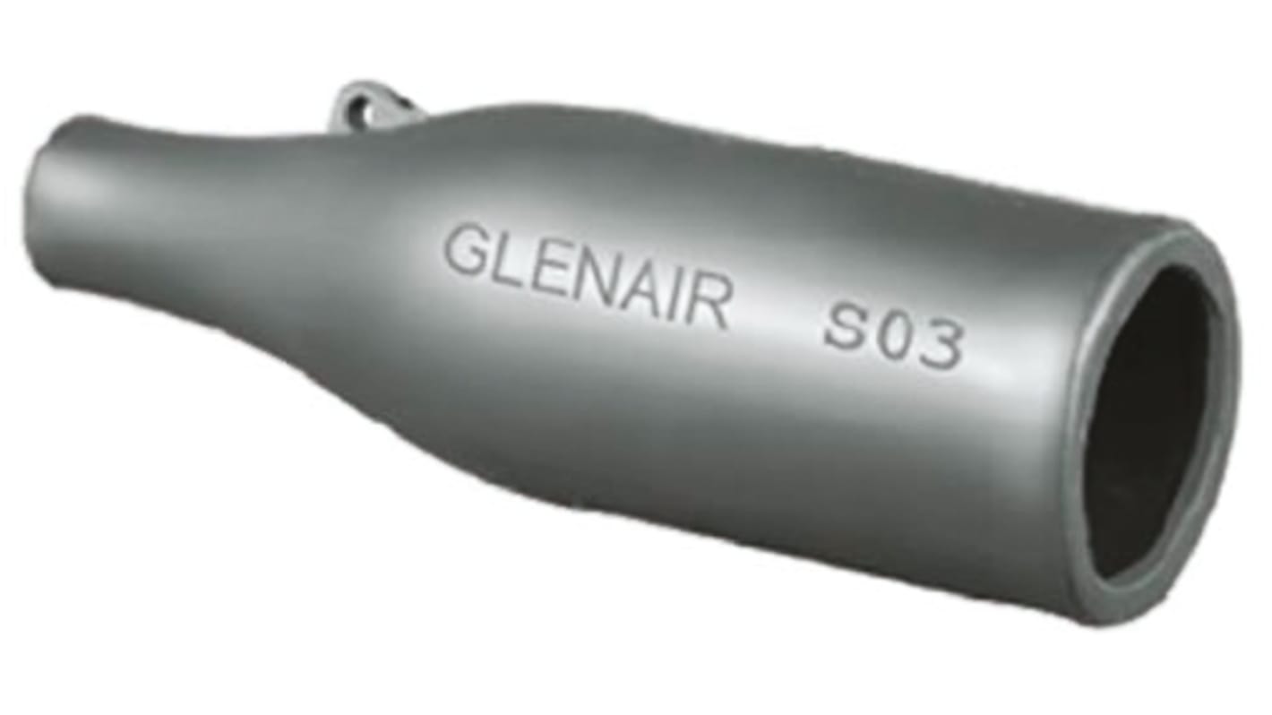 Glenair Series 77 Wärmeschrumpfschlauch, Gerade, kleberbeschichtet, Polyolefin, Schwarz