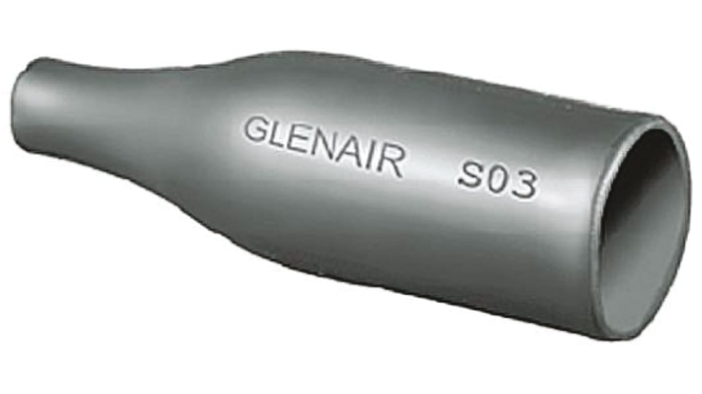 Glenair Series 77 Wärmeschrumpfschlauch, Gerade, kleberbeschichtet, Elastomer, Schwarz