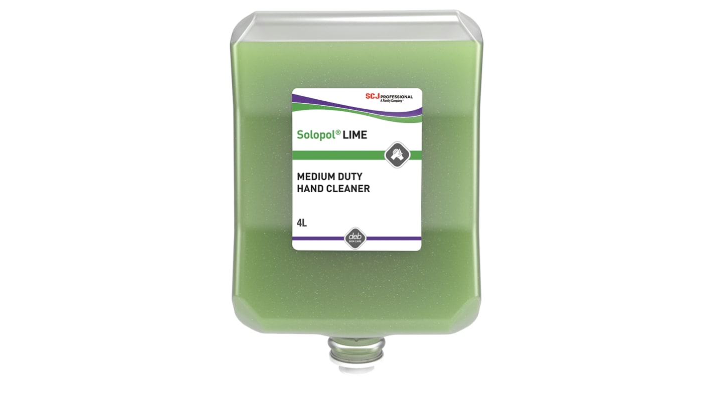 Savon pour les mains DEB Solopol® Lime, Cartouche 4L