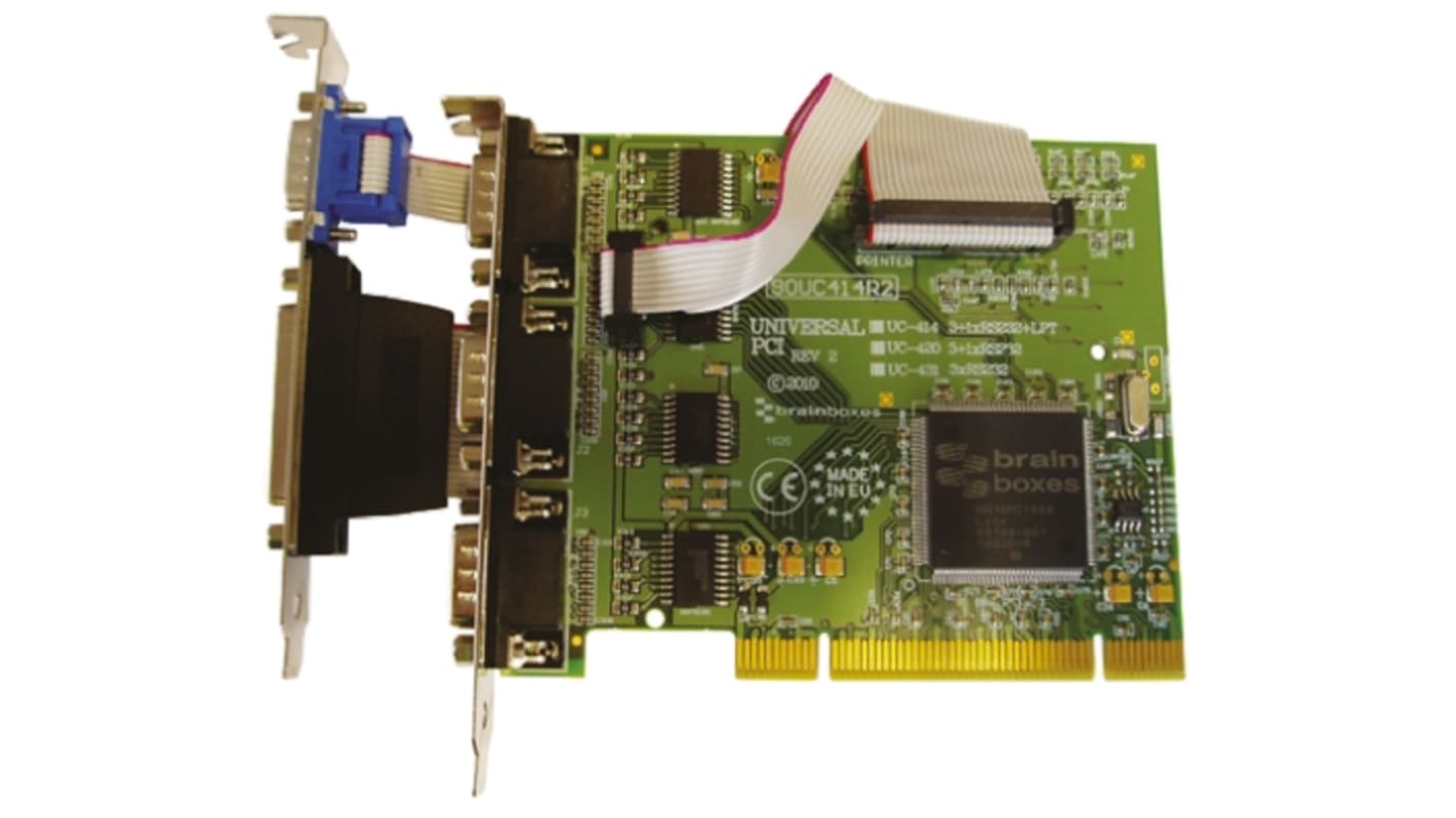 Brainboxes PCI Erweiterungskarte Seriell, 4-Port RS-232
