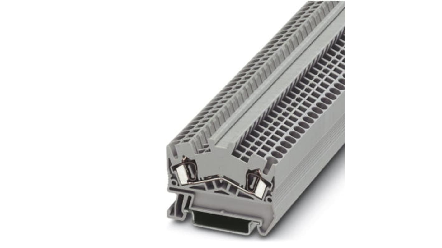 Phoenix Contact STS 2.5 Series Grey DIN Rail Terminal Block, 0.08 → 4mm², Single-Level, Spring Clamp Termination