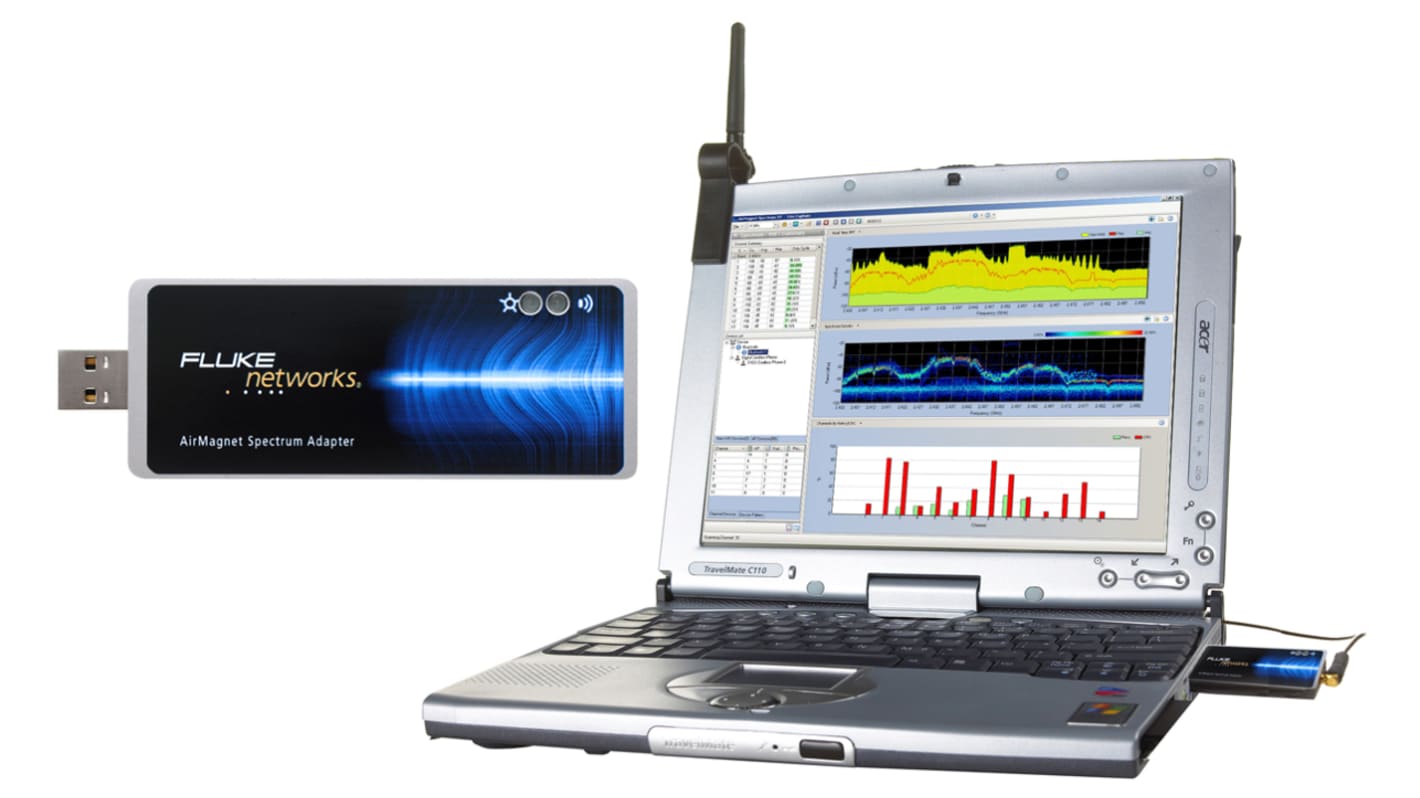 Fluke Networks AM/B4070 Wi-Fi-Prüfgeräte 802.11 a/b/g/n Netzwerk , 108.2 x 38.1 x 8mm Handheld