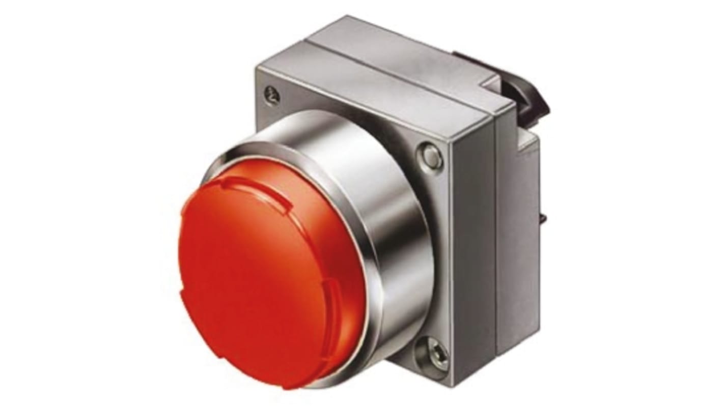 Siemens 3SB3 Series Red Momentary Push Button Head, 22mm Cutout, IP67