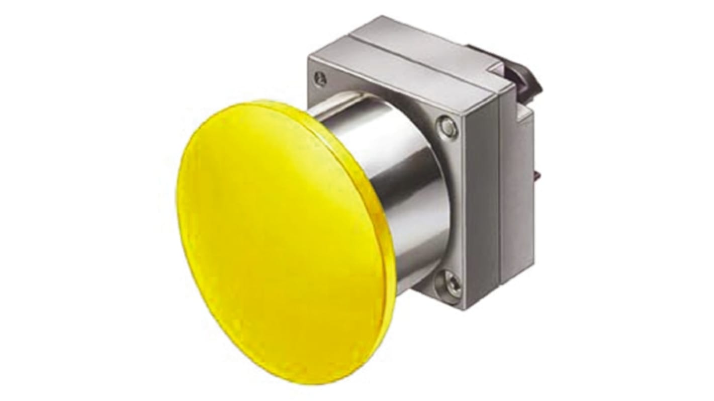 Siemens 3SB3 Series Yellow Round, Latching Actuation, 22mm Cutout